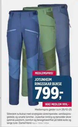 Sport 1 JOTUNHEIM RINGSSKAR BUKSE, NOK 999, Medlemspris tilbud