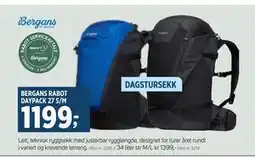 Sport 1 BERGANS RABOT DAYPACK 27 S/M, NOK 1199 tilbud