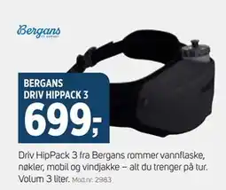 Sport 1 BERGANS DRIV HIPPACK 3, NOK 699 tilbud