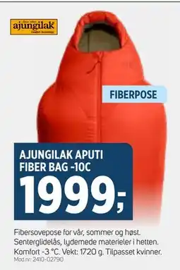 Sport 1 AJUNGILAK APUTI FIBER BAG -10C, NOK 1999 tilbud