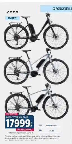 Sport 1 XEED CITY SE MIX / LAV, NOK 23999, Medlemspris tilbud