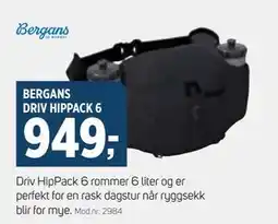 Sport 1 BERGANS DRIV HIPPACK 6, NOK 949 tilbud