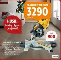 Byggmakker KAPP-/GJÆRSAG, NOK 3290 tilbud