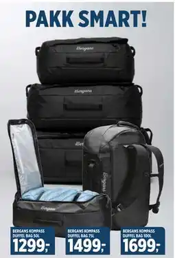 Sport 1 BERGANS KOMPASS DUFFEL BAG 50L, NOK 1299 tilbud