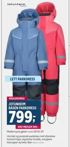 Sport 1 JOTUNHEIM BÅSEN PARKDRESS, NOK 999, Medlemspris tilbud
