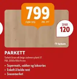 Byggmakker PARKETT, NOK 799 tilbud