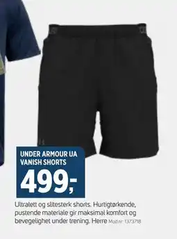 Sport 1 UNDER ARMOUR UA VANISH SHORTS, NOK 499 tilbud