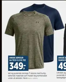 Sport 1 UNDER ARMOUR UA TECH 2.0 SS TEE, NOK 349 tilbud