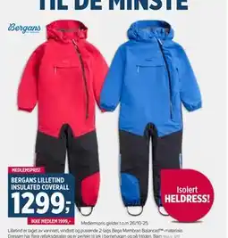 Sport 1 BERGANS LILLETIND INSULATED COVERALL, NOK 1999, Medlemspris tilbud