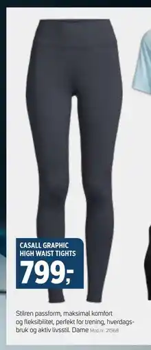 Sport 1 CASALL GRAPHIC HIGH WAIST TIGHTS, NOK 799 tilbud