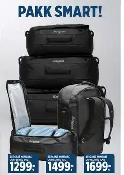 Sport 1 BERGANS KOMPASS DUFFEL BAG 100L, NOK 1699 tilbud