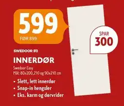 Byggmakker INNERDØR, NOK 599 tilbud
