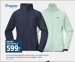Sport 1 BERGANS FLEECEJAKKE JR, NOK 599 tilbud