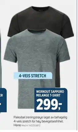 Sport 1 WORKOUT SAPPORO MELANGE T-SHIRT, NOK 299 tilbud