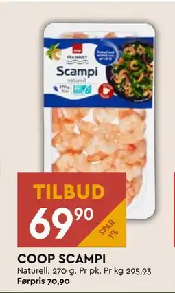 Coop Mega COOP SCAMPI, NOK 69.9 tilbud