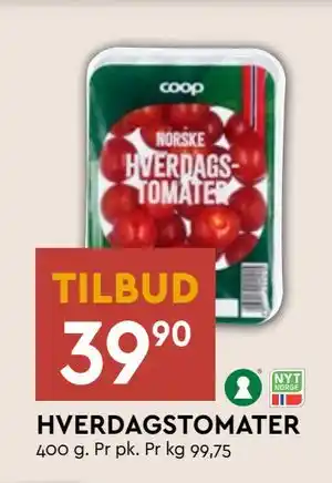 Coop Mega HVERDAGSTOMATER, NOK 39.9 tilbud