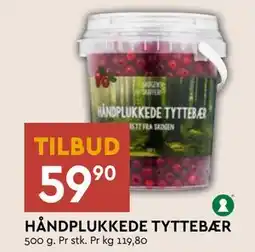 Coop Mega HÅNDPLUKKEDE TYTTEBÆR, NOK 59.9 tilbud