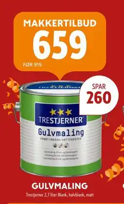 Byggmakker GULVMALING, NOK 659 tilbud