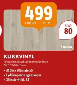 Byggmakker KLIKKVINYL, NOK 499 tilbud