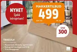 Byggmakker TREGULV, NOK 499 tilbud