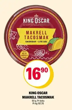 Coop Extra KING OSCAR MAKRELL TACOSMAK, NOK 16.9 tilbud
