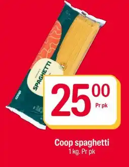 Coop Extra Coop spaghetti, NOK 25 tilbud