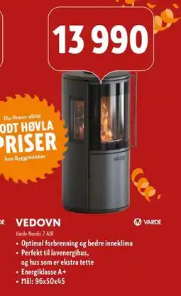 Byggmakker VEDOVN, NOK 13990 tilbud