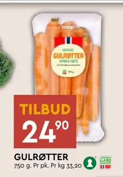 Coop Mega GULRØTTER, NOK 24.9 tilbud