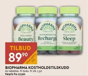 Coop Mega BIOPHARMA KOSTHOLDSTILSKUDD, NOK 89.9 tilbud