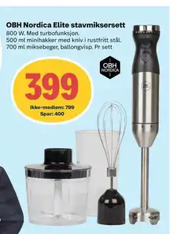 Coop Extra OBH Nordica Elite stavmiksersett, NOK 799, Medlemspris tilbud