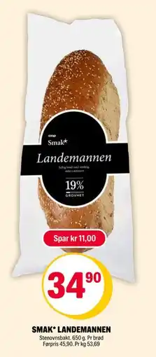 Coop Extra SMAK* LANDEMANNEN, NOK 34.9 tilbud