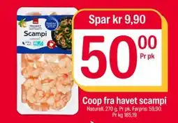 Coop Extra Coop fra havet scampi, NOK 50 tilbud
