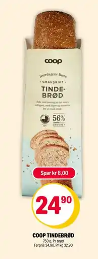 Coop Extra COOP TINDEBRØD, NOK 24.9 tilbud