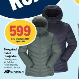 Coop Extra Skogstad Kvåle dunjakke, NOK 1490, Medlemspris tilbud