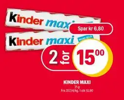 Coop Extra KINDER MAXI, NOK 15 tilbud