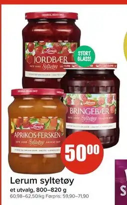 Spar Lerum syltetøy, NOK 50 tilbud