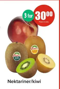 Spar Nektariner/kiwi, NOK 30 tilbud