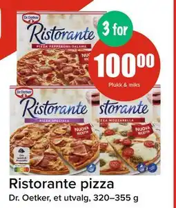 Spar Ristorante pizza, NOK 100 tilbud