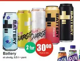 Spar Battery, NOK 30 tilbud