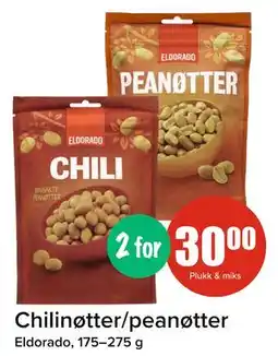 Spar Chilinøtter/peanøtter, NOK 30 tilbud