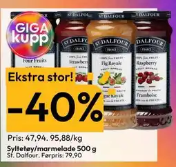 Gigaboks Syltetøy/marmelade 500 g, NOK 47.94 tilbud