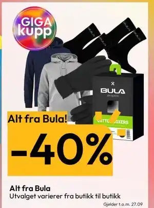 Gigaboks Alt fra Bula tilbud