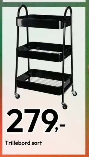 Gigaboks Trillebord sort, NOK 279 tilbud