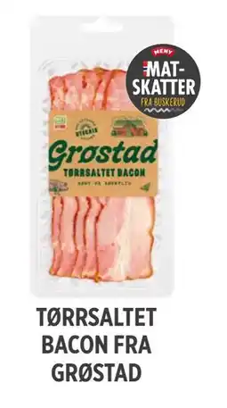 Meny TØRRSALTET BACON FRA GRØSTAD tilbud