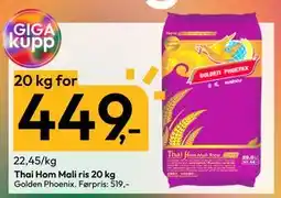 Gigaboks Thai Hom Mali ris 20 kg, NOK 449 tilbud
