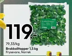 Gigaboks Brokkolitopper 1,5 kg, NOK 119 tilbud