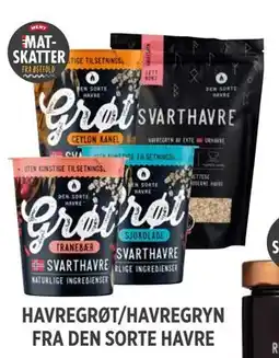 Meny HAVREGRØT/HAVREGRYN FRA DEN SORTE HAVRE tilbud