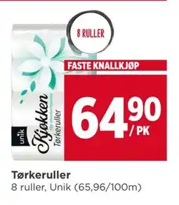 Meny Tørkeruller, NOK 64.9 tilbud