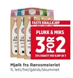 Meny Mjølk fra Rørosmeieriet tilbud