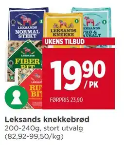 Meny Leksands knekkebrød, NOK 19.9 tilbud